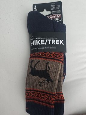 Darn Tough Men's Vangrizzle Boot Midweight Hiking Socks - M